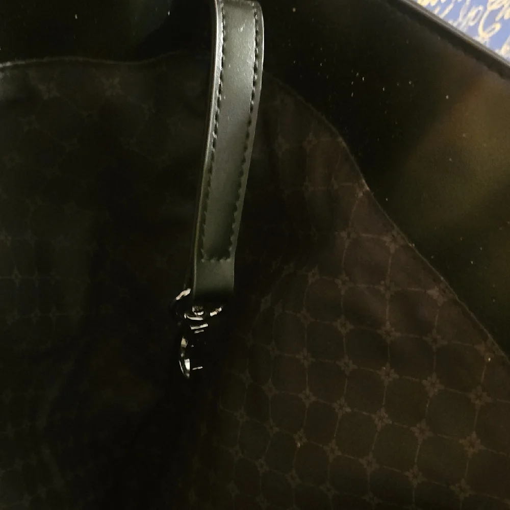 BCBGeneration Black Studded Tote with Silver Accents - Picture 6 of 7